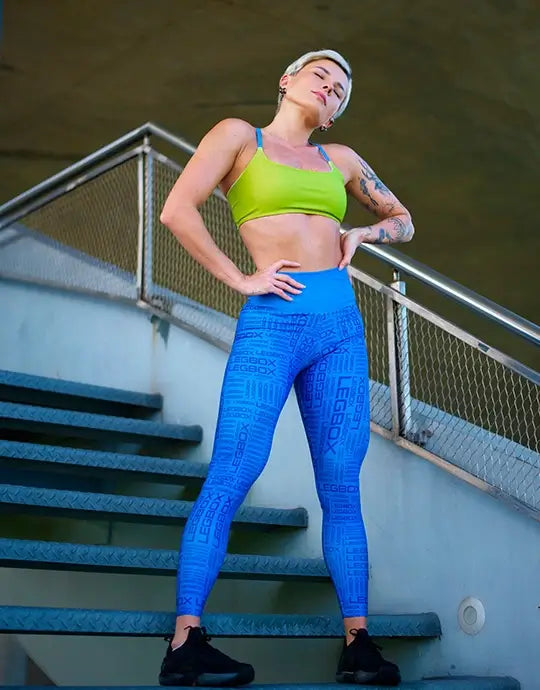 Calça Legging  Cintura Alta Glow Azul